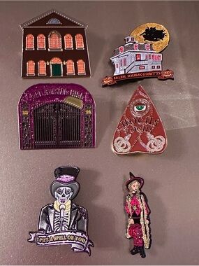 6 Salem MA Hocus Pocus Pins by Luna Moon Gothic-Sparkly, New!!!